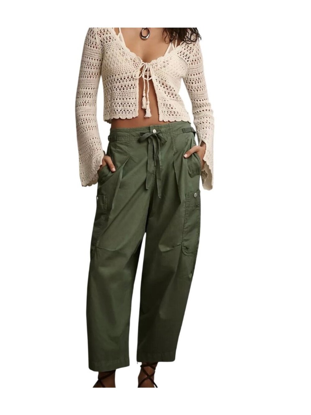 Anthropologie Pilcro Slouchy Fit Surplus Pants Sz 31 Cargo Utility Baggy Barrel